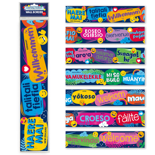 Classroom Welcome Wall Border - 20 Languages – The Learning Train