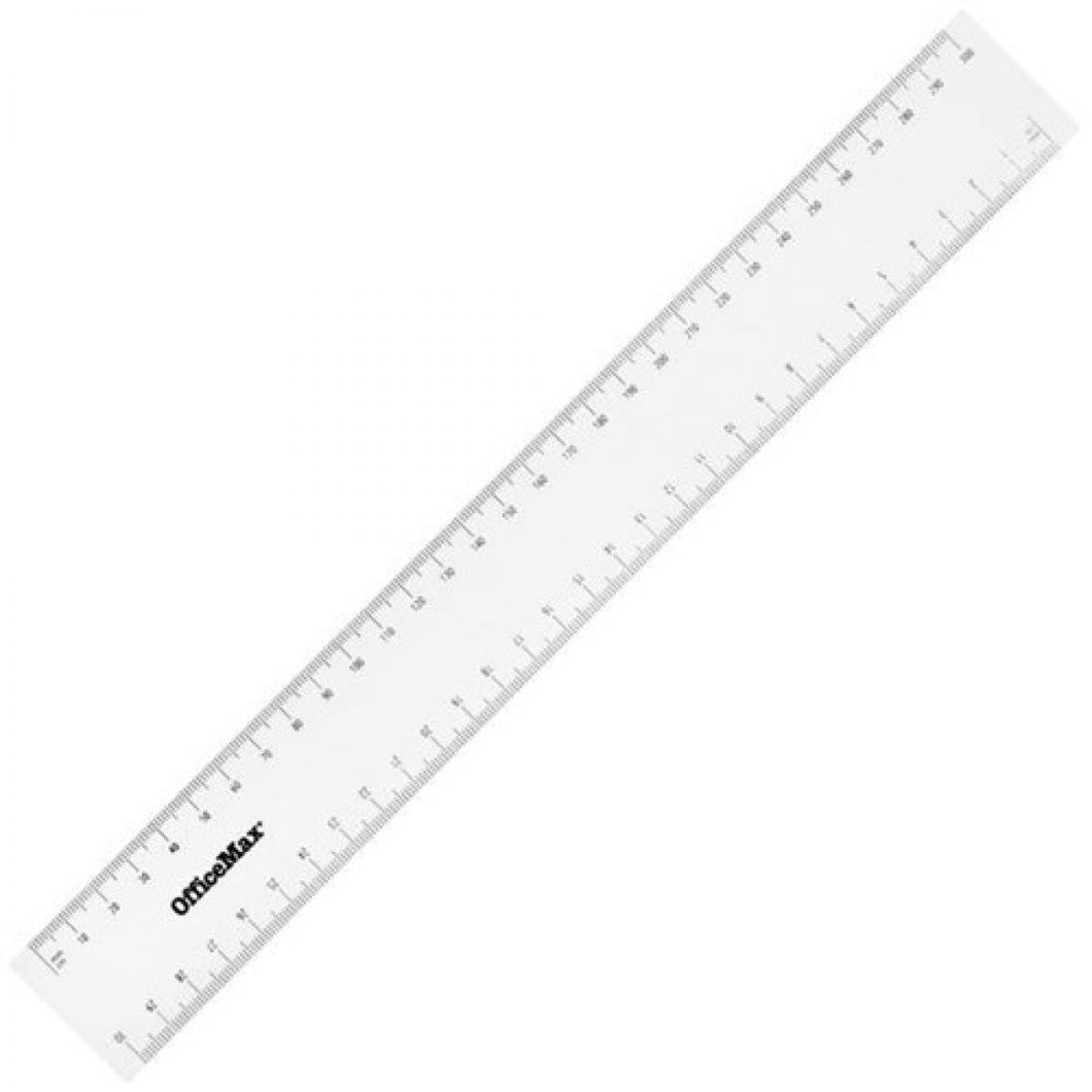 Clear Plastic Ruler 30cm